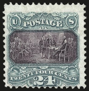 Sale 982, Lot 5345, 1869 Pictorial Issue (Scott 112-122), 24c Green & Violet (120) Sale 982, Lot 5345, 1869 Pictorial Issue (Scott 112-122)