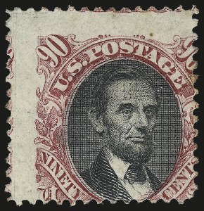 Sale 982, Lot 5361, 1869 Pictorial Issue (Scott 112-122), 90c Carmine & Black (122) Sale 982, Lot 5361, 1869 Pictorial Issue (Scott 112-122)