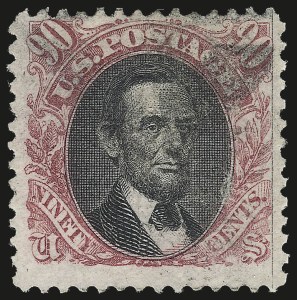 Sale 982, Lot 5366, 1869 Pictorial Issue (Scott 112-122), 90c Carmine & Black (122) Sale 982, Lot 5366, 1869 Pictorial Issue (Scott 112-122)