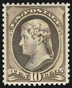 Sale Number 982, Lot Number 5504, 1881-87 American Bank Note Co. Issues (Scott 205-218) Sale Number 982, Lot Number 5504, 1881-87 American Bank Note Co. Issues (Scott 205-218)