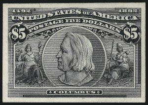 Sale 982, Lot 5531, 1893 Columbian Issue (1c thru 8c, Scott 230-236), 1c-$5.00 Columbian, Plate Proofs on Card (230P4-245P4) Sale 982, Lot 5531, 1893 Columbian Issue (1c thru 8c, Scott 230-236)