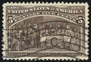 Sale 982, Lot 5555, 1893 Columbian Issue (1c thru 8c, Scott 230-236)