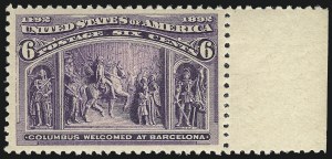 Sale 982, Lot 5556, 1893 Columbian Issue (1c thru 8c, Scott 230-236)