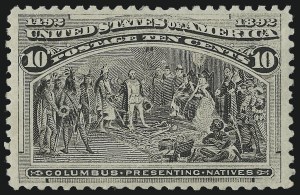 Sale 982, Lot 5560, 1893 Columbian Issue (10c thru $1.00, Scott 237-241)