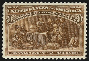 Sale 982, Lot 5567, 1893 Columbian Issue (10c thru $1.00, Scott 237-241)