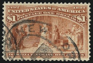 Sale 982, Lot 5580, 1893 Columbian Issue (10c thru $1.00, Scott 237-241)