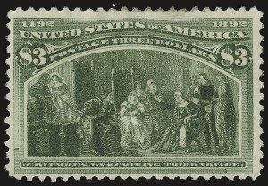 Sale 982, Lot 5585, 1893 Columbian Issue ($2.00 thru $5.00, Scott 242-245), $3.00 Columbian (243) Sale 982, Lot 5585, 1893 Columbian Issue ($2.00 thru $5.00, Scott 242-245)