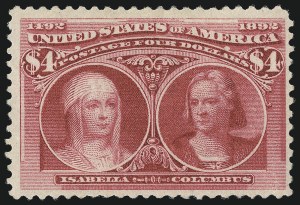 Sale 982, Lot 5589, 1893 Columbian Issue ($2.00 thru $5.00, Scott 242-245)