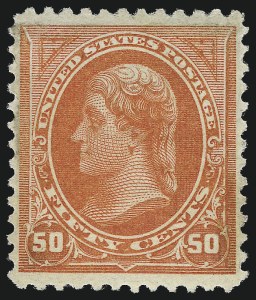 Sale 982, Lot 5601, 1894 Unwatermarked Bureau Issue (Scott 246-263), 50c Deep Orange (260) Sale 982, Lot 5601, 1894 Unwatermarked Bureau Issue (Scott 246-263)
