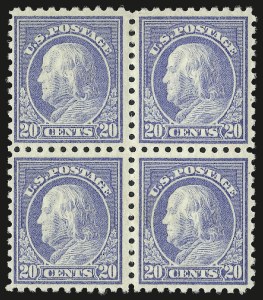 Sale 982, Lot 5870, 1916-17 Issues (Scott 461-480), 20c Light Ultramarine (476) Sale 982, Lot 5870, 1916-17 Issues (Scott 461-480)
