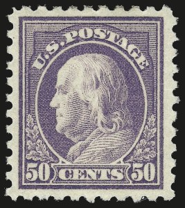 Sale 982, Lot 5872, 1916-17 Issues (Scott 461-480), 50c Light Violet (477) Sale 982, Lot 5872, 1916-17 Issues (Scott 461-480)