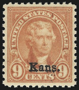 Sale 982, Lot 6006, Kans.-Nebr. Overprints (Scott 659-678)