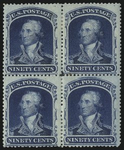 Sale 1000, Lot 1028, The Peter G. Dupuy Collection of High-Value 1857-60 Issues - Large Multiples