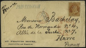 Sale 1000, Lot 1042, The Peter G. Dupuy Collection of High-Value 1857-60 Issues - Covers