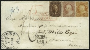 Sale 1000, Lot 1057, The Peter G. Dupuy Collection of High-Value 1857-60 Issues - Covers