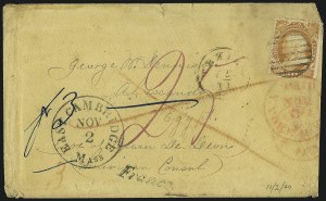 Sale 1000, Lot 1059, The Peter G. Dupuy Collection of High-Value 1857-60 Issues - Covers