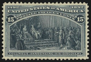 Sale Number 1000, Lot Number 1132, 1893 Columbian Issue (1c-50c) Sale Number 1000, Lot Number 1132, 1893 Columbian Issue (1c-50c)