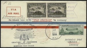 Sale 1003, Lot 5116, Air Post and Flight Covers (Scott C18, 1933 Century of Progress Flight)