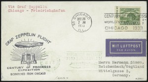 Sale 1003, Lot 5118, Air Post and Flight Covers (Scott C18, 1933 Century of Progress Flight)