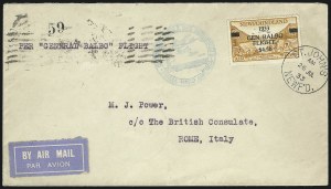 Sale 1003, Lot 5175, Air Post and Flight Covers (Foreign Flight Covers: Gibralter to Vatican)