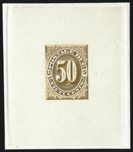 Sale 1003, Lot 5236, United States Postage Due Issues (Proofs and Trial Color Proofs)