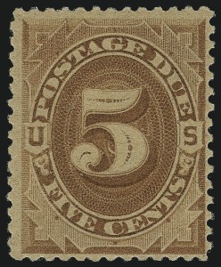 Sale 1003, Lot 5265, United States Postage Due Issues (Singles, Scott J1-J7), 5c Brown (J4) Sale 1003, Lot 5265, United States Postage Due Issues (Singles, Scott J1-J7)