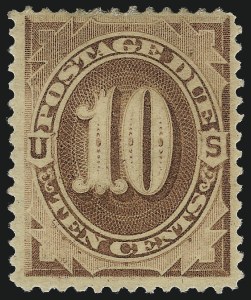 Sale 1003, Lot 5266, United States Postage Due Issues (Singles, Scott J1-J7), 10c Brown (J5) Sale 1003, Lot 5266, United States Postage Due Issues (Singles, Scott J1-J7)