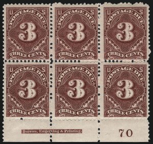 Sale 1003, Lot 5344, United States Postage Due Issues (Blocks and Plate Blocks, Scott J20-J49a)