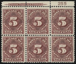 Sale 1003, Lot 5357, United States Postage Due Issues (Blocks and Plate Blocks, Scott J20-J49a)