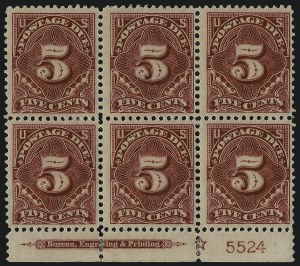 Sale 1003, Lot 5363, United States Postage Due Issues (Blocks and Plate Blocks, Scott J20-J49a)
