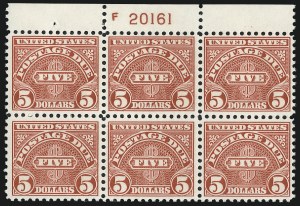 Sale 1003, Lot 5414, United States Postage Due Issues (Blocks and Plate Blocks, Scott J67-J104)