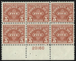Sale 1003, Lot 5415, United States Postage Due Issues (Blocks and Plate Blocks, Scott J67-J104)
