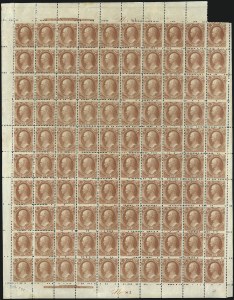 Sale 1003, Lot 5457, War Department Issues (Sheets)