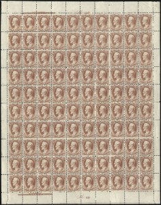 Sale 1003, Lot 5458, War Department Issues (Sheets)