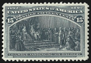 Sale 983, Lot 146, Columbian Issue, 15c Columbian (238) Sale 983, Lot 146, Columbian Issue