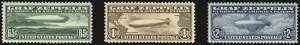 Sale 984, Lot 1060, Air Post Graf Zeppelin Issue (Scott C13-C15)