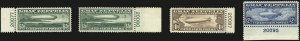 Sale 984, Lot 1061, Air Post Graf Zeppelin Issue (Scott C13-C15)
