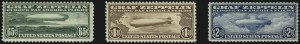 Sale 984, Lot 1063, Air Post Graf Zeppelin Issue (Scott C13-C15)