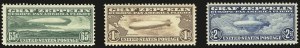 Sale 984, Lot 1067, Air Post Graf Zeppelin Issue (Scott C13-C15)
