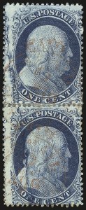 Sale 984, Lot 116, 1c 1857-60 Issue (Scott 18-24)