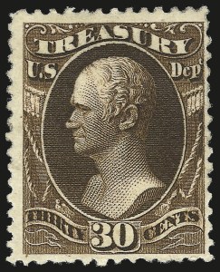 Sale 984, Lot 1164, Officials (O), 30c Treasury, Soft Paper (O112) Sale 984, Lot 1164, Officials (O)