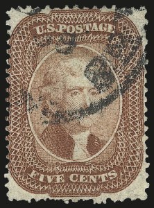 Sale 984, Lot 148, 3c-5c 1857-60 Issue (Scott 25-30A)