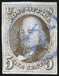 Sale 984, Lot 15, 1847 Issue (Scott 1-2)
