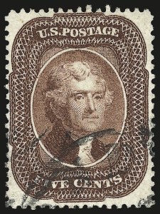 Sale 984, Lot 154, 3c-5c 1857-60 Issue (Scott 25-30A)