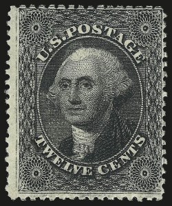 Sale 984, Lot 191, 12c 1857-60 Issue (Scott 36-36B), 12c Black, Plate 3 (36B) Sale 984, Lot 191, 12c 1857-60 Issue (Scott 36-36B)