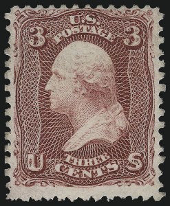 Sale 984, Lot 279, 1861-66 Issue (Scott 63-68), 3c Lake (66) Sale 984, Lot 279, 1861-66 Issue (Scott 63-68)