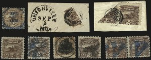 Sale 984, Lot 364, 1c-2c 1869 Pictorial Issue (Scott 112-113)
