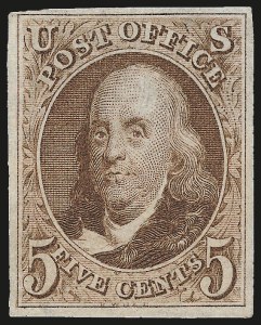 Sale 984, Lot 45, 1875 Reproduction of 1847 Issue (Scott 3-4)
