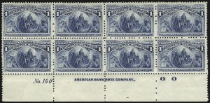 Sale 984, Lot 541, 1893 Columbian Issue (1c thru 8c, Scott 230-236)
