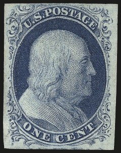 Sale 984, Lot 55, 1c 1851-56 Issue (Scott 5-9)